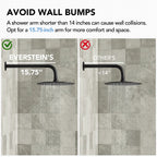 PressureBalanced Shower System, 10" Rainfall Dual Showerheads with Handheld Shower LP03320-LY - Matte Black