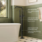 Single Handle Freestanding Tub Filler with Diverter LP900-YG - Matte Black
