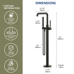 Single Handle Freestanding Tub Filler with Diverter LP900-YG - Matte Black