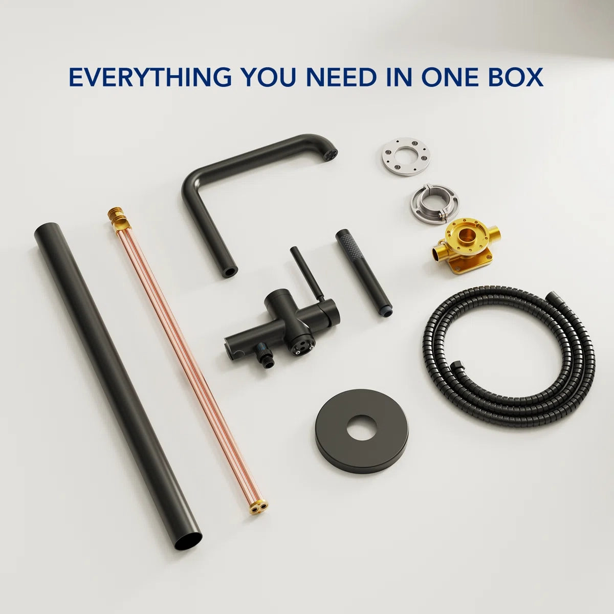 Single Handle Freestanding Tub Filler with Diverter LP900-YG - Matte Black