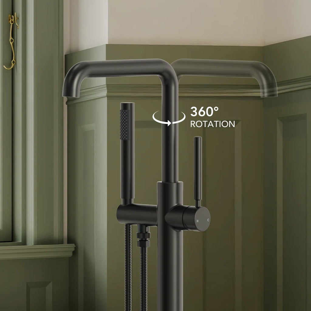 Single Handle Freestanding Tub Filler with Diverter LP900-YG - Matte Black