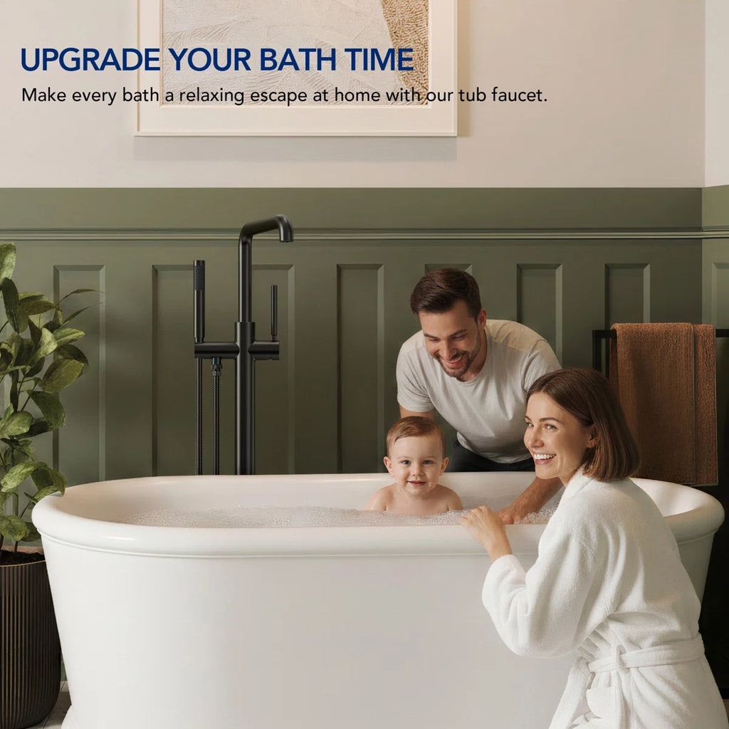 Single Handle Freestanding Tub Filler with Diverter LP900-YG - Matte Black