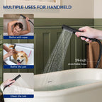 Single Handle Freestanding Tub Filler with Diverter LP900-YG - Matte Black