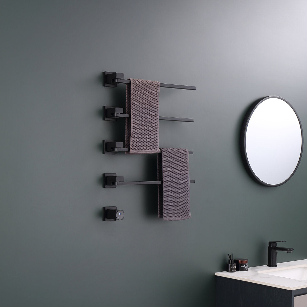 LPVLPV Traditional Towel Rail Towel Warmer FK015 - Black
