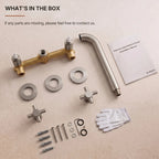 Two-Handle 3-Hole Wall Mounted Roman Tub Faucet Bathtub FillerLP078-YG - Brushed Nickel