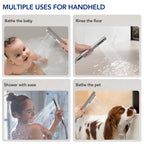 Wall Mount 12" High-Pressure Rainfall Shower Faucet, Dual Rainfall Shower Head System with Thermostatic Valve LP099712-LY - Brushed Nickel