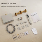 Wall Mounted Waterfall Tub Spout Bathtub Faucet with Diverter & Handheld Shower LP889108-YG - Brushed Nickel