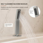 Waterfall Roman Tub Faucet with Hand Shower, 3-Hole Deck Mount LP4401102-YG - Brushed Nickel